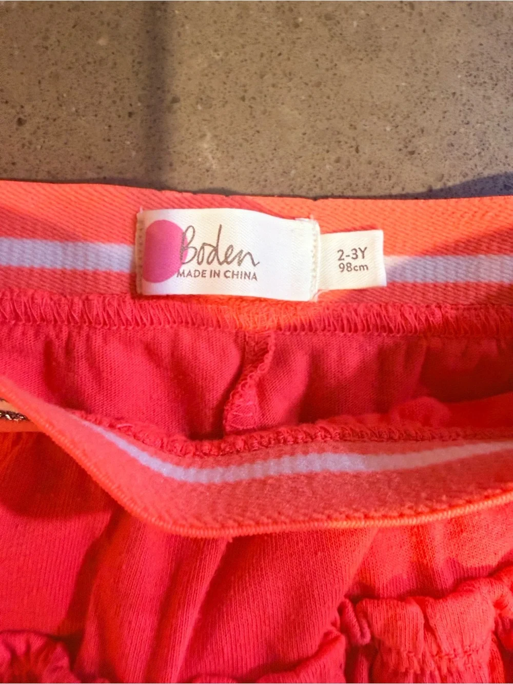Mini Boden Coral Pink Tiered Ruffle Mini Skirt with Glitter Waistband